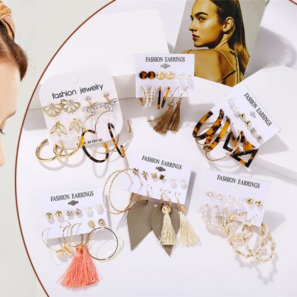 36 Pairs Fashion Earrings Set - Picture 10 of 14